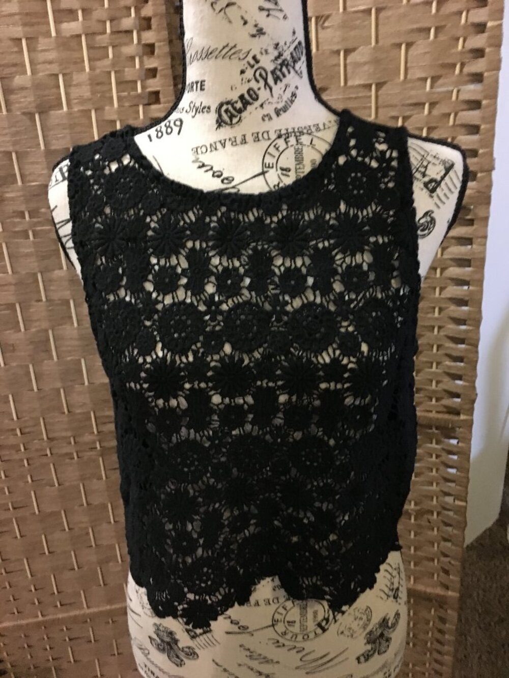 Crocheted cotton top